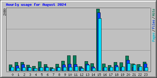 Hourly usage for August 2024