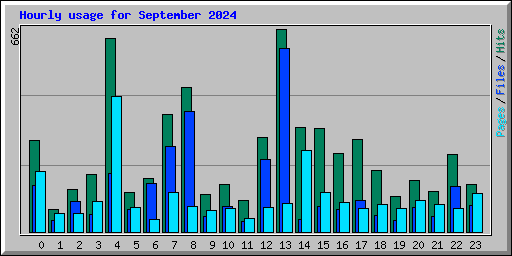 Hourly usage for September 2024