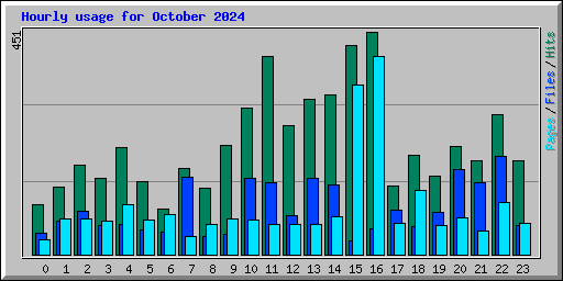 Hourly usage for October 2024