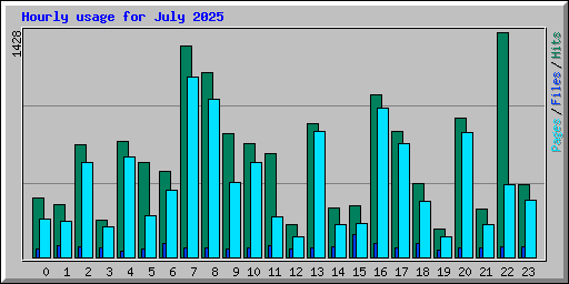 Hourly usage for July 2025