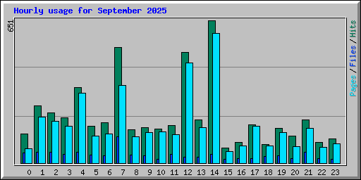Hourly usage for September 2025