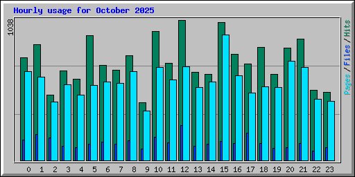 Hourly usage for October 2025
