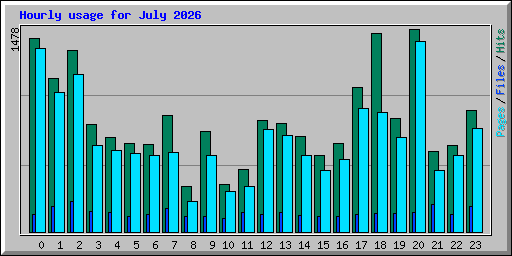 Hourly usage for July 2026