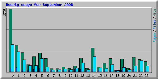 Hourly usage for September 2026