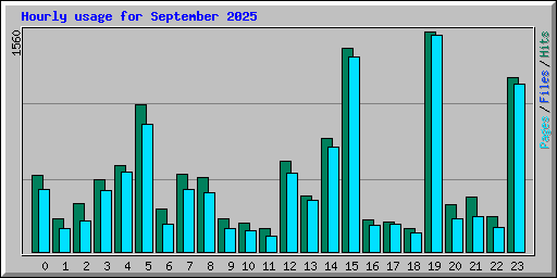 Hourly usage for September 2025