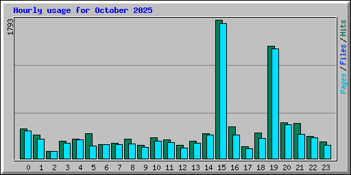 Hourly usage for October 2025