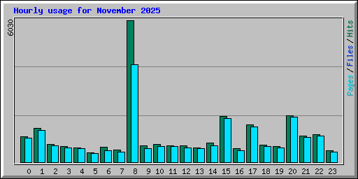 Hourly usage for November 2025