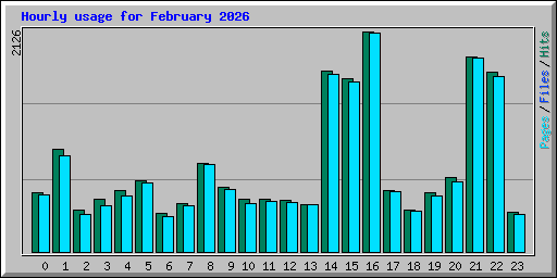 Hourly usage for February 2026