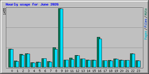 Hourly usage for June 2026