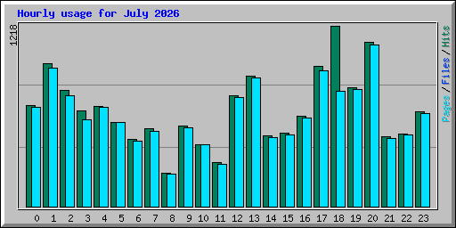 Hourly usage for July 2026